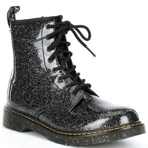 New Kids Doc Martens Black Sparkle size 2